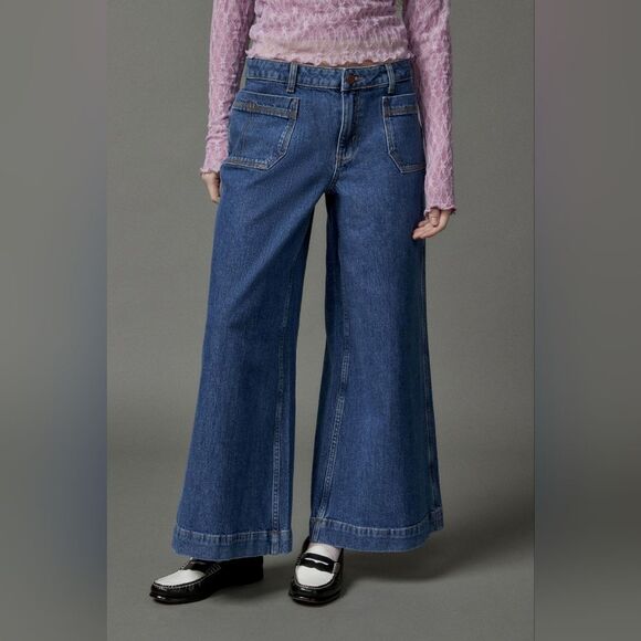 NWOT BDG A-line baggy wide-leg patch pocket jeans sz 30 - Picture 7 of 10